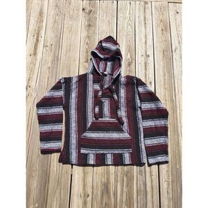 Earthbound Trading Mexican Baja Hoodie Sweater Size Large